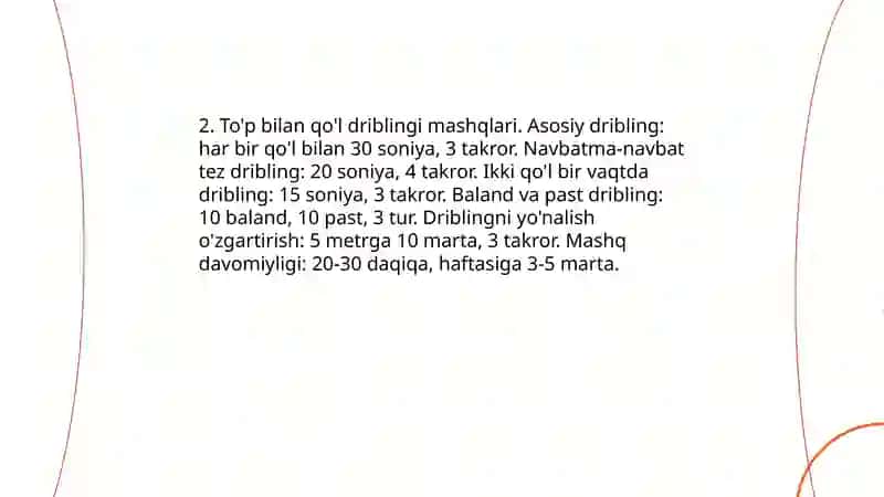 To'p bilan bajariladigan mashqlar majmuasi 4