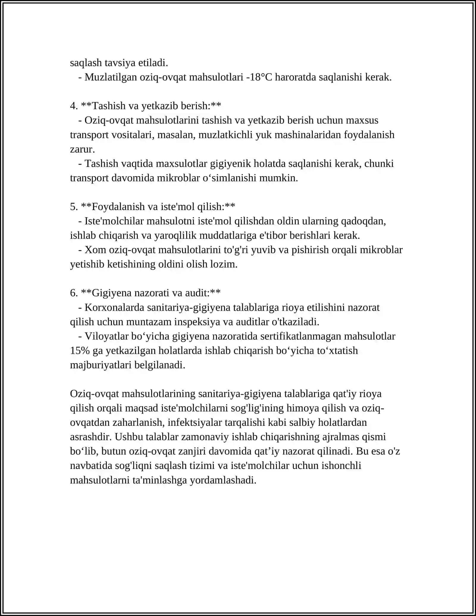 OZIQ-OVQAT MAHSULOTLARINING XAVFSIZLIGI 4