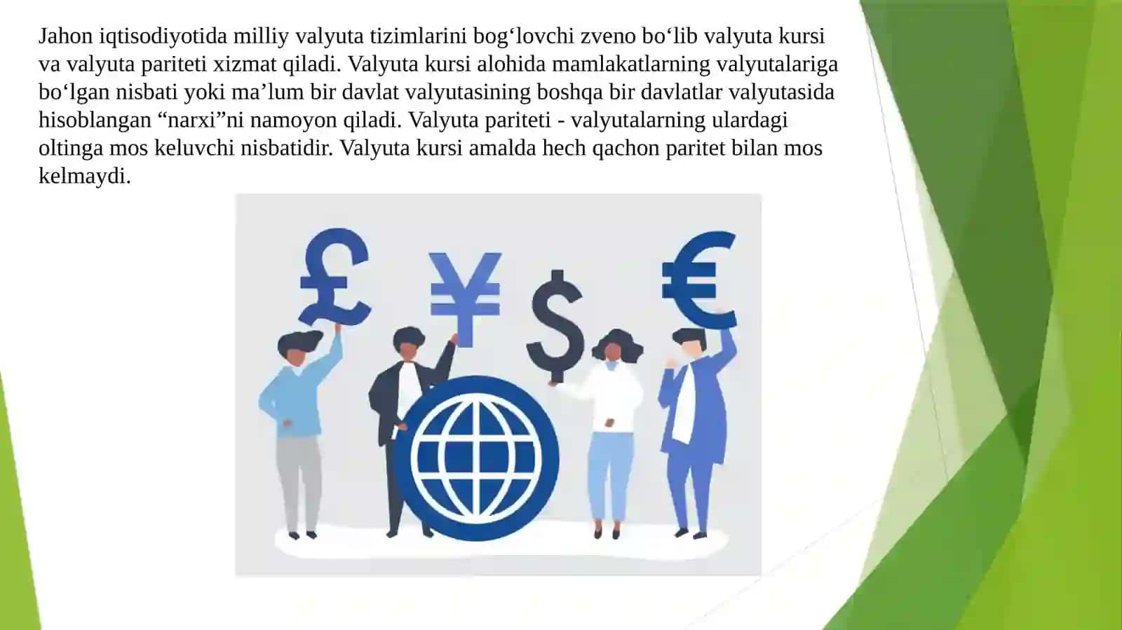 Valyuta kursi, to‘lov balansi va uning taqchilligi 4