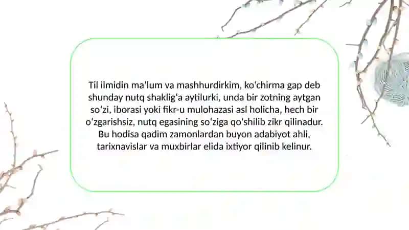 O'zbek til tarixi fanidan ta'yarlangan taqdimot 4