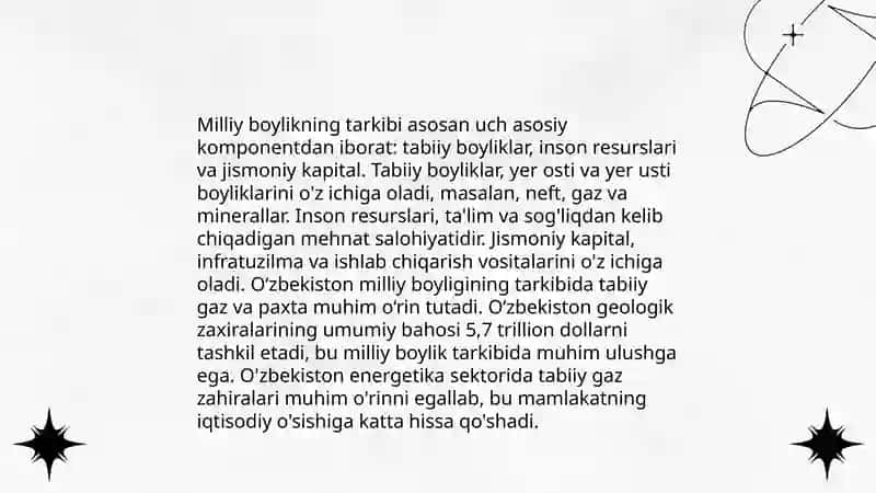 Milliy boylik uning tarkibi va ko'paytirish omillar. 4