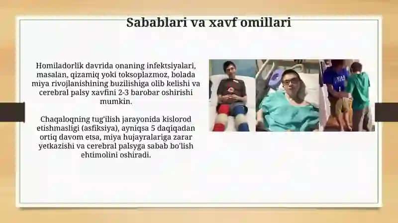 Serebral Palsy: Ta'rif, Sabablar va Diagnostika 4