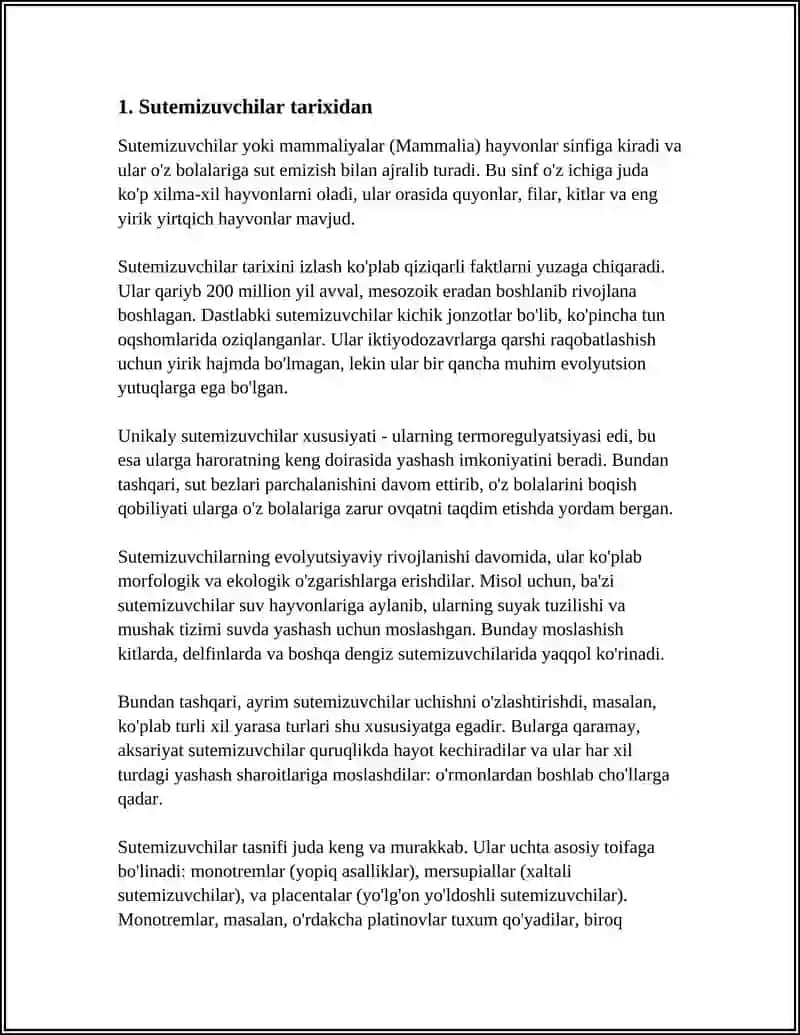 HAR HIL TURDAGI HAYVONLARNI KELIB CHIQISHI VA EVALUTSASI 4