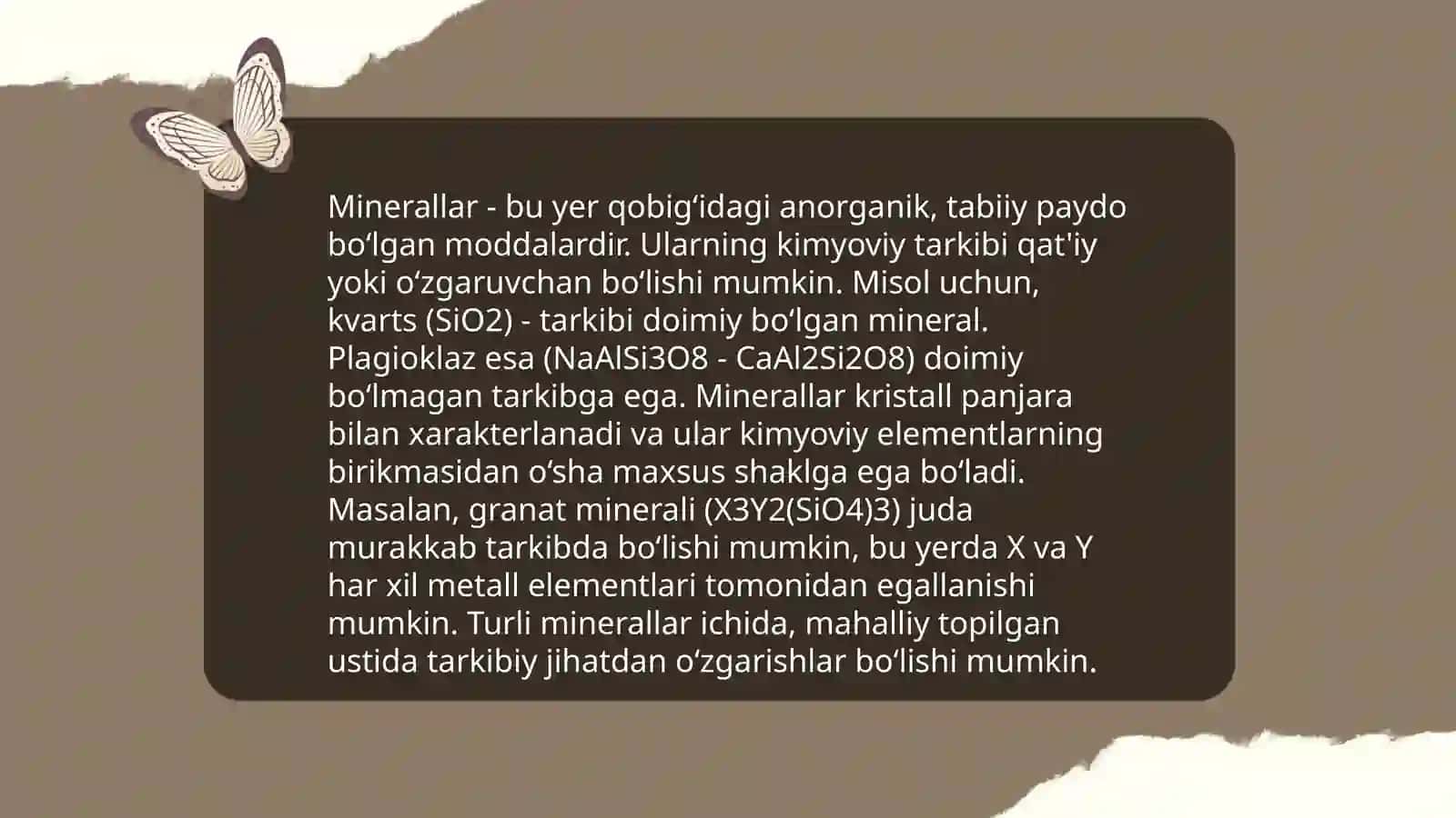Mineral va kristallarning morfologiyasi 4