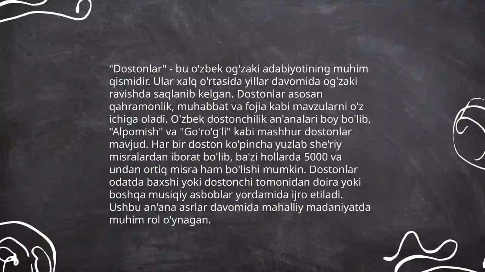 Oʻzbek folklorining janrlar tizimi 4