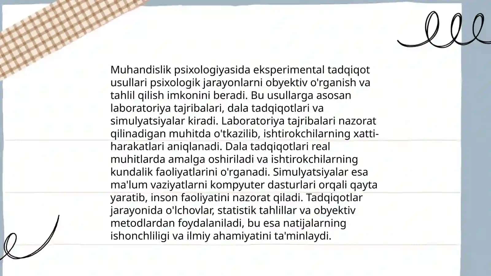 Muhandislik Psixologiyasining Tadqiqot Metodlari 4