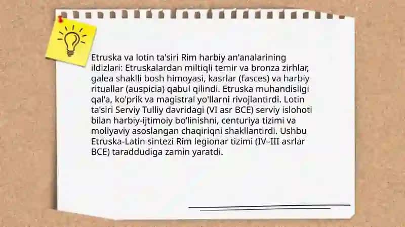 Qadimgi Rimning harbiy san'ati rivojlanishi 4