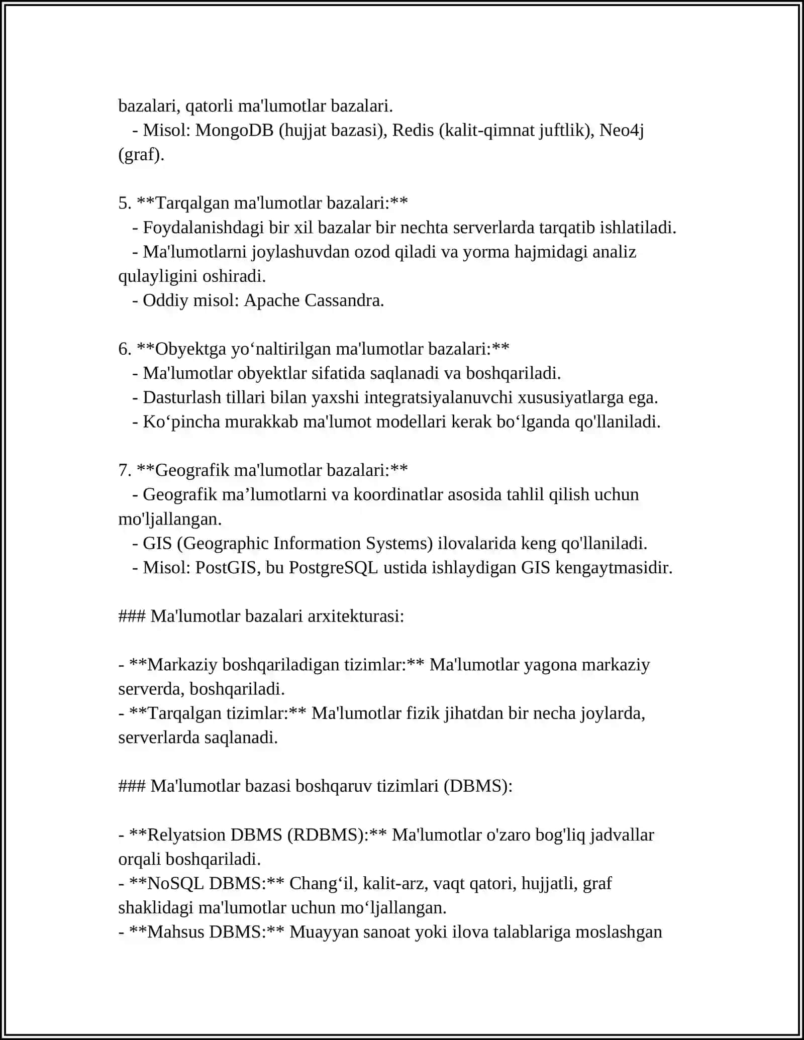MA'LUMOTLARNI TO'PLASH VA SAQLASH TEXNOLOGIYALARI 4
