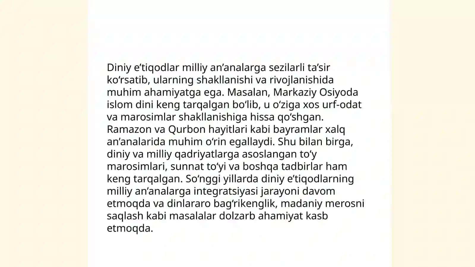 Milliy munosabatlar va diniy e’tiqodlarning uyg’unligi 4