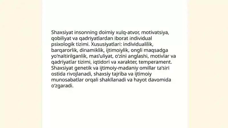 Shaxs Psixologiyasi 4