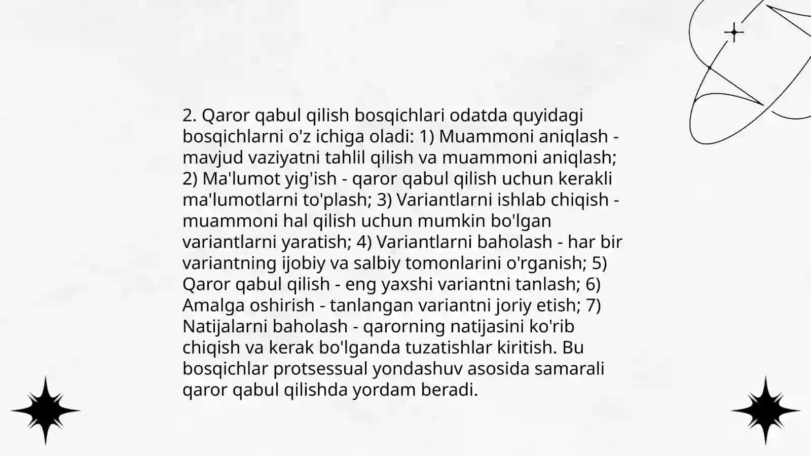 Qaror qabul qilish 4