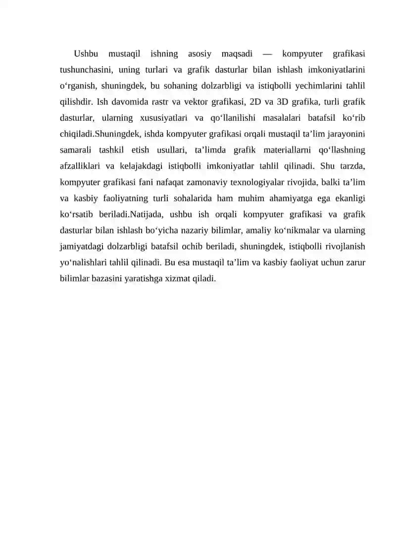 Kompyuter grafikasi. Grafik dasturlar bilan ishlash 4
