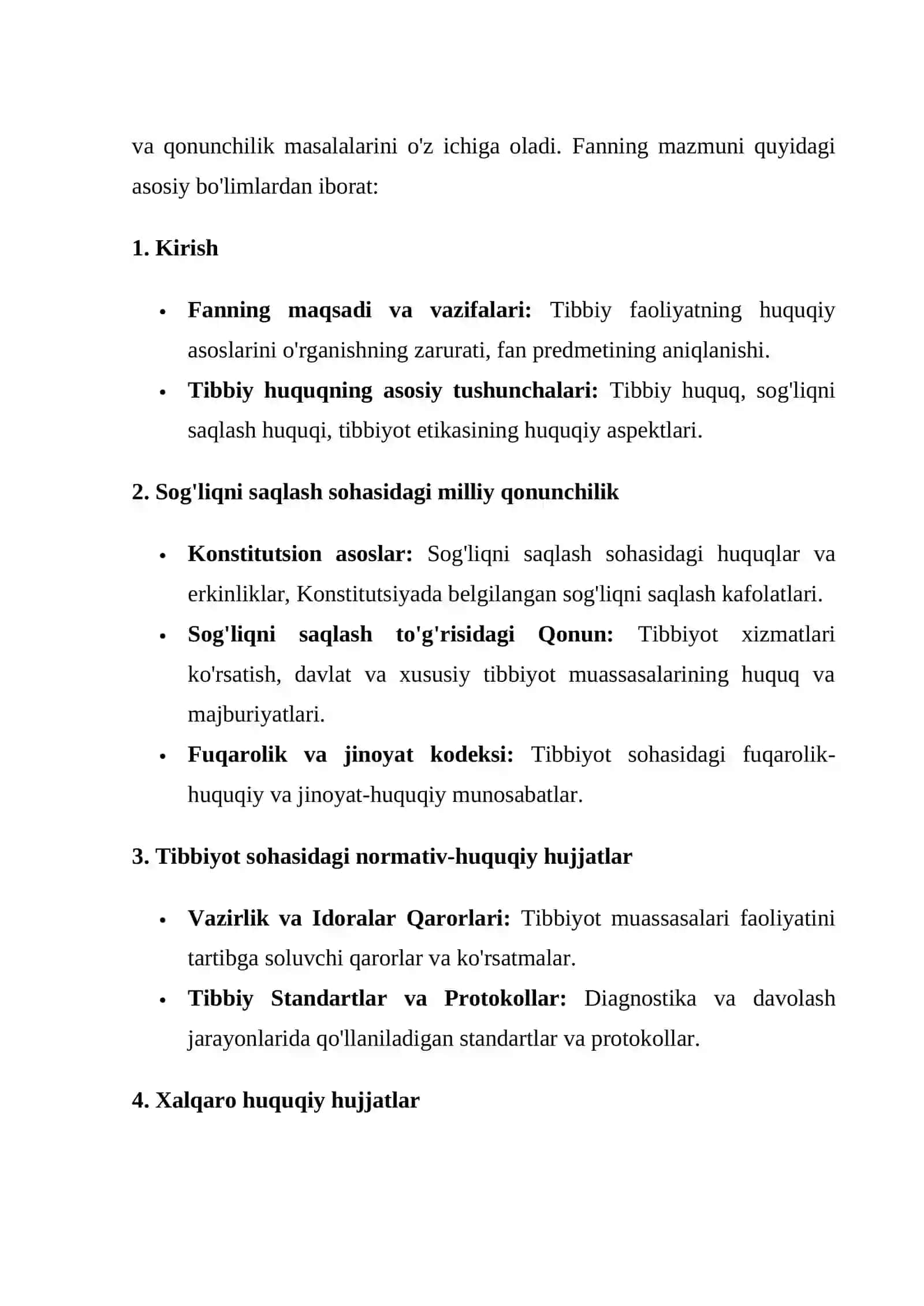 Tibbiy faoliyatning huquqiy asoslari 4