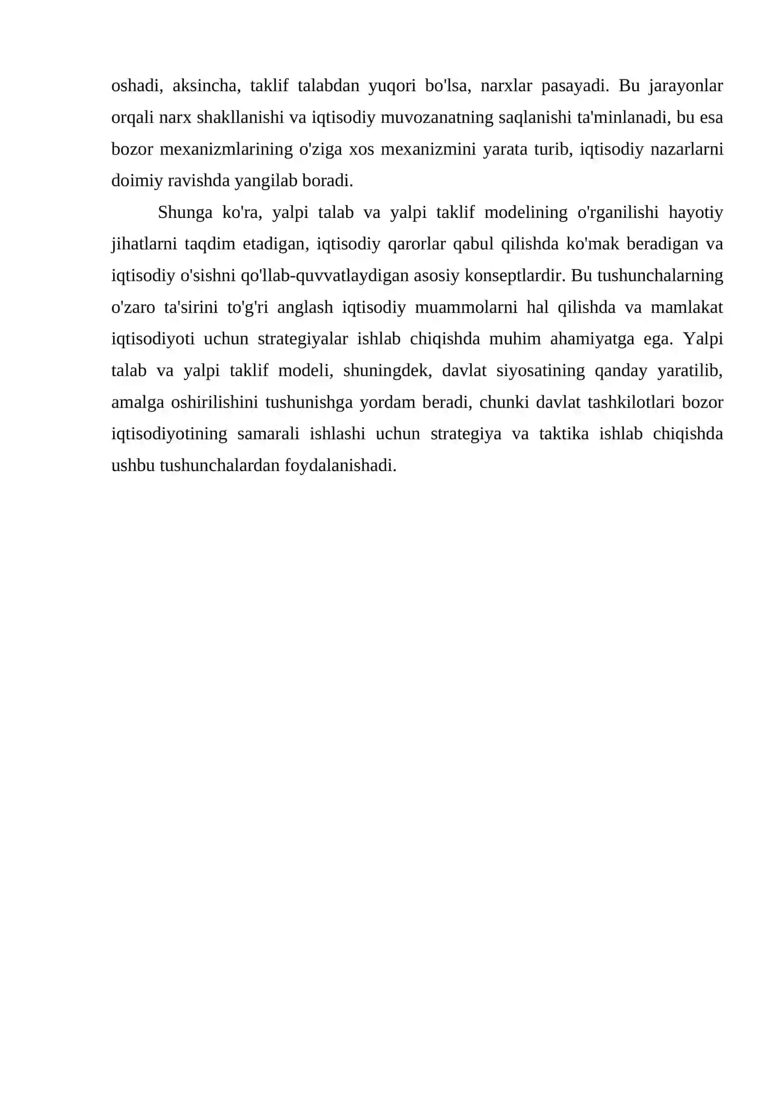 YALPI TALAB - YALPI TAKLIF MODELI 4