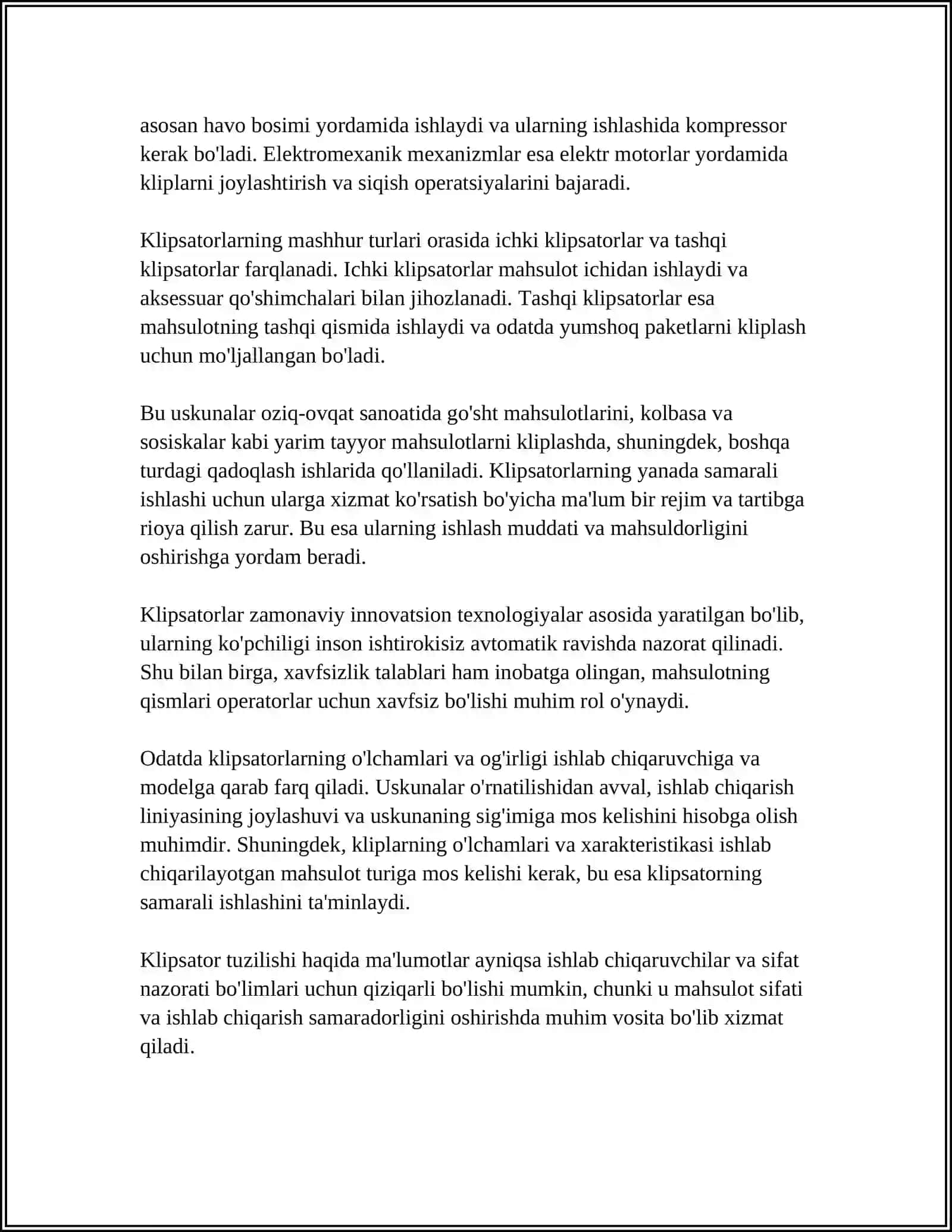 QADOQLASH UCHUN KLIPSATOR 4