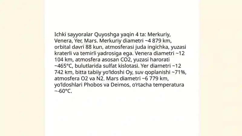 Sayyoralar.Asteroidlar.Meteorlar, kometalar 4