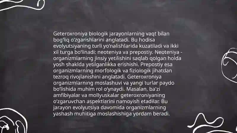 O'sish va rivojlanish geteroxroniyasi 4