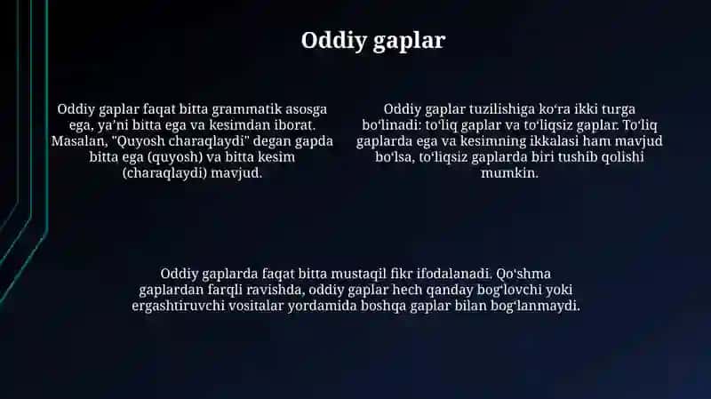 Gapning tuzilish jihatdan turlari 4