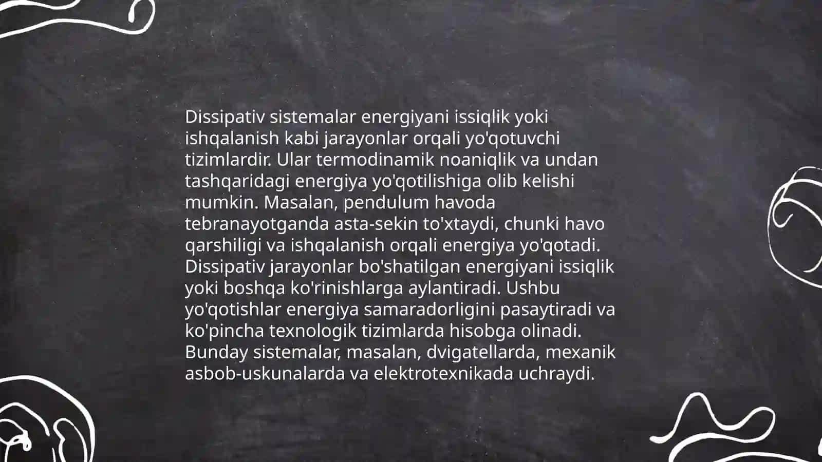 Konservativ va Dissipativ Sistemalar 4