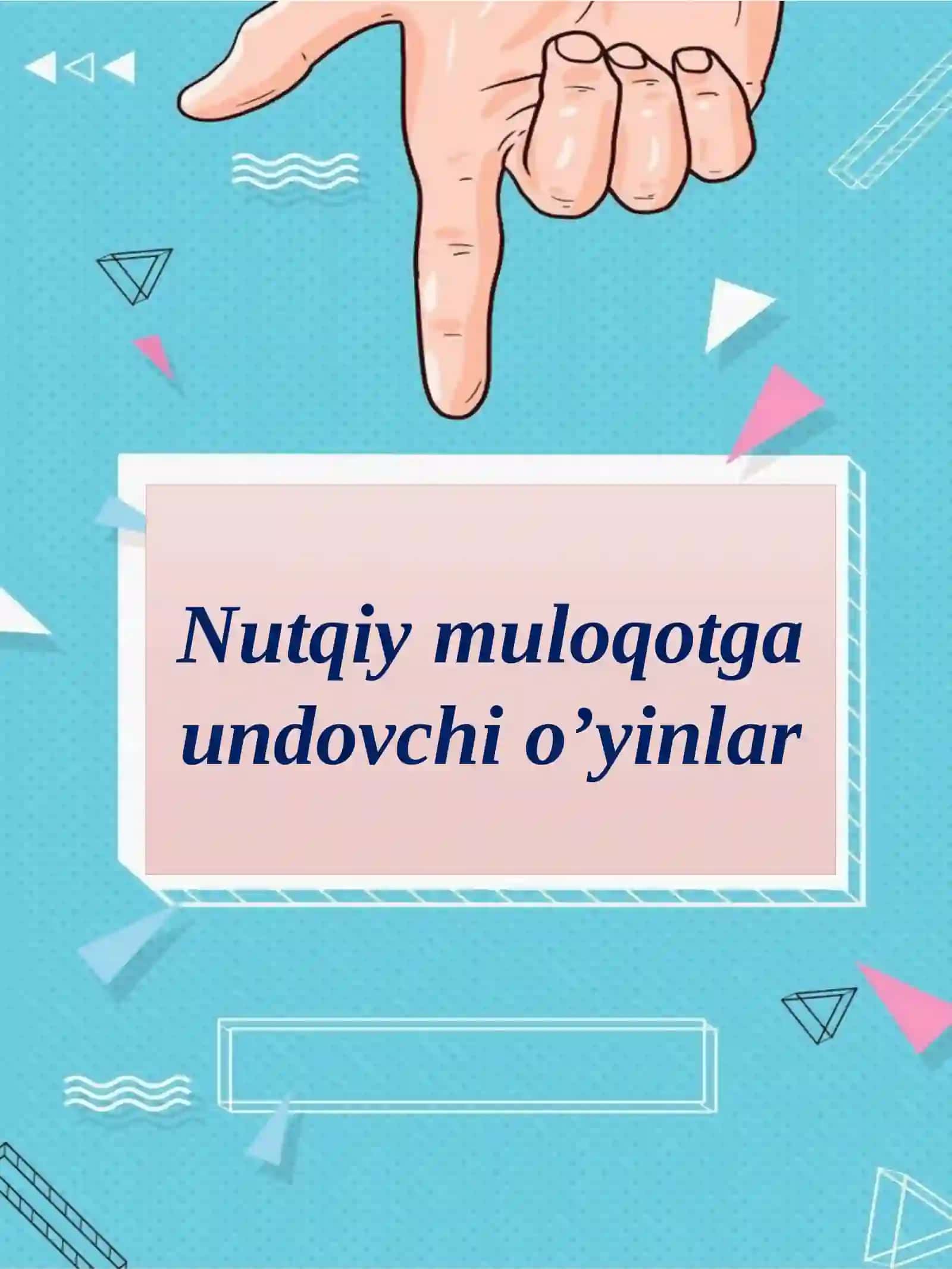 AUTIZM SINDROMLI BOLALARDA O’YIN ORQALI MULOQOT 4
