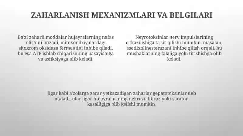 Zaharlar va toksinlar 4