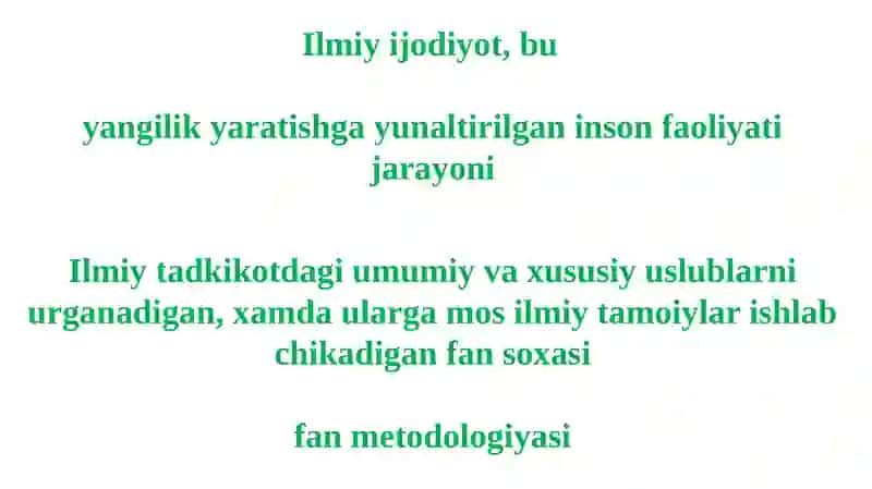 Tadqiqot usullari va ko'nikmalar 4