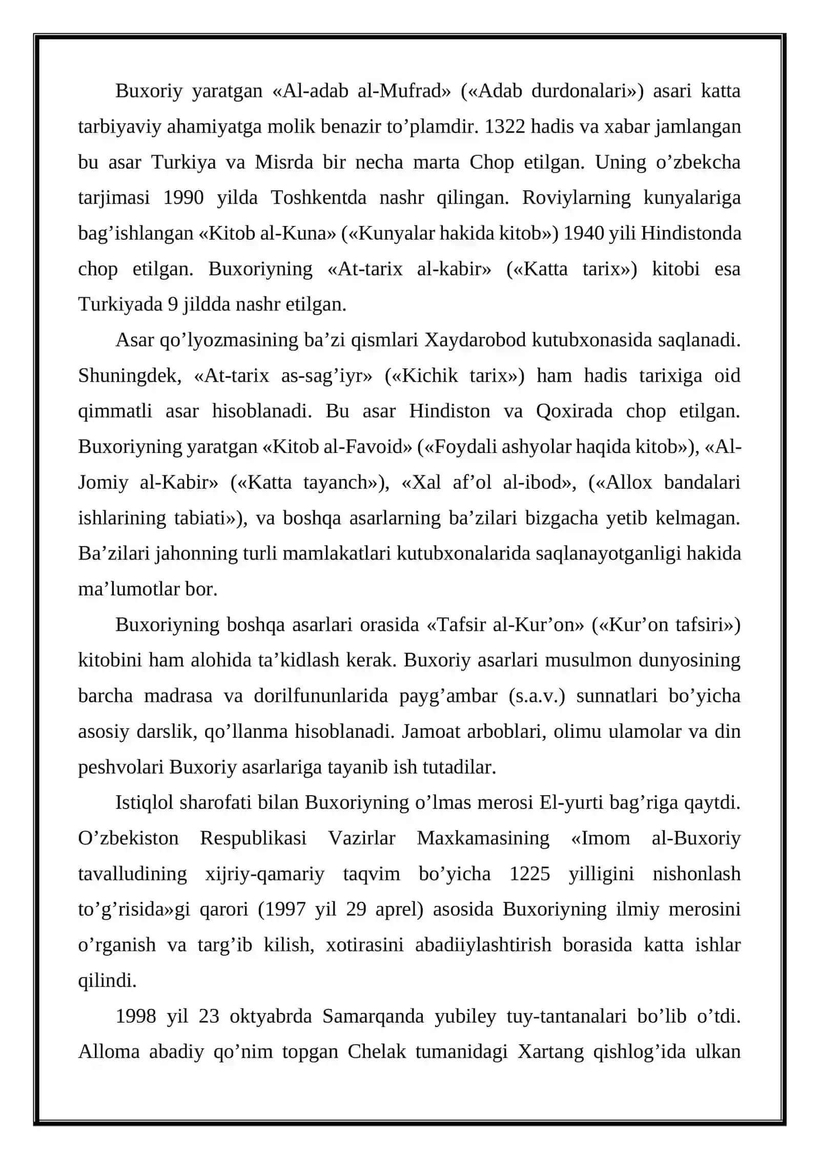 IMOM ISMOIL AL-BUXORIYNING PEDAGOGIK QARASHLARI 4