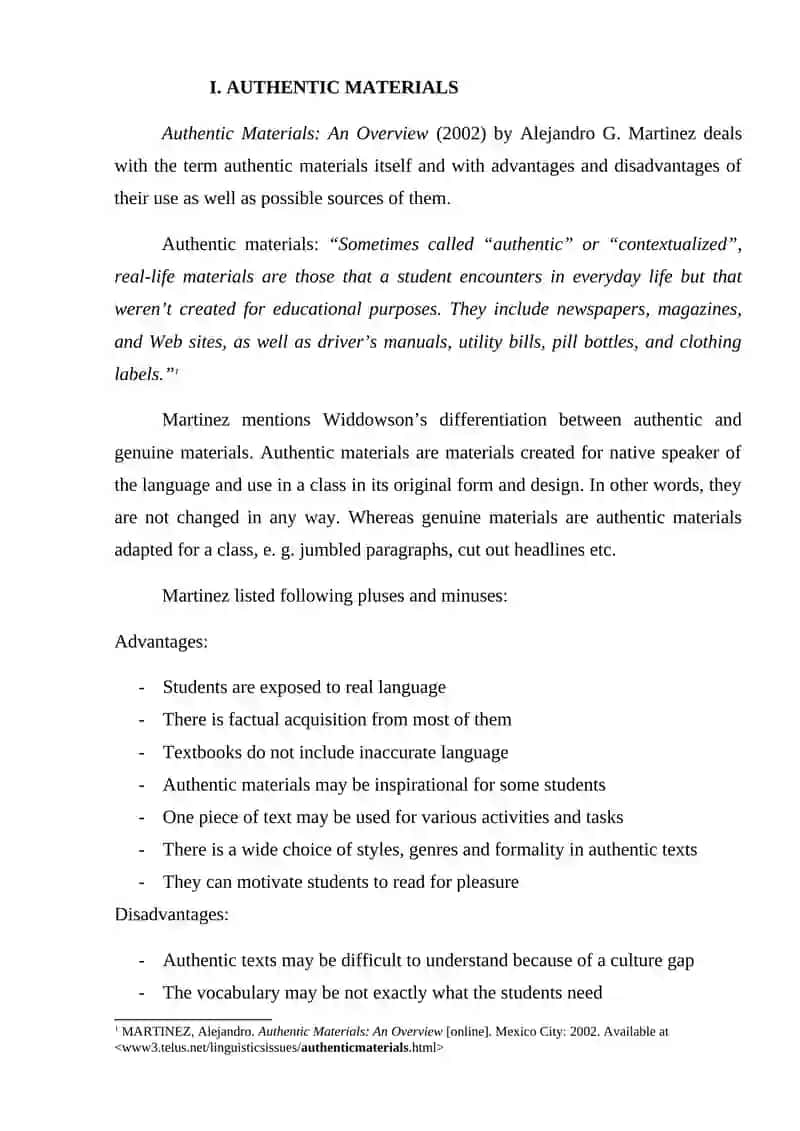 The Role of Authentic Materials in Teaching English 4