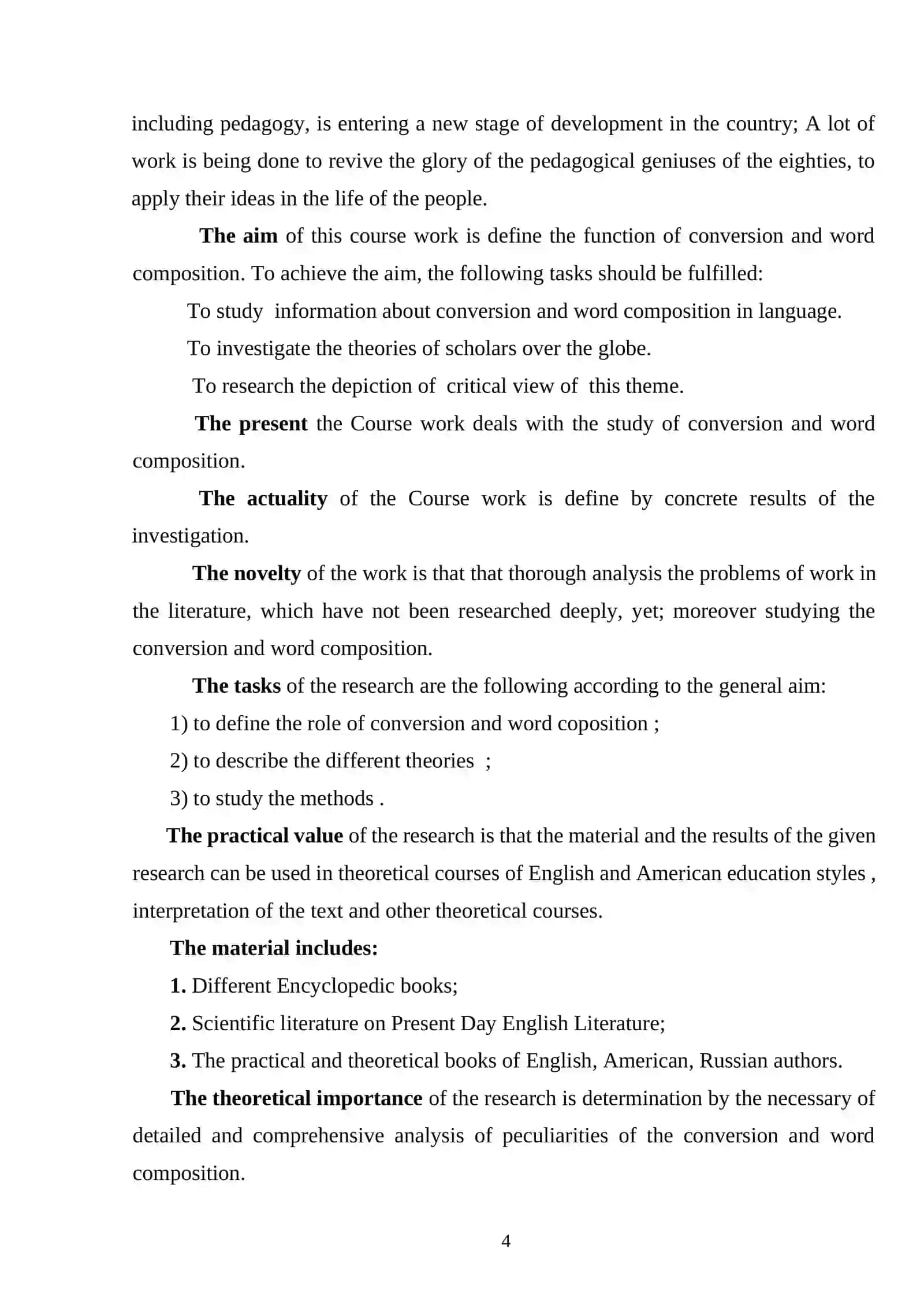 CONVERSION AND WORD COMPOSITION 4