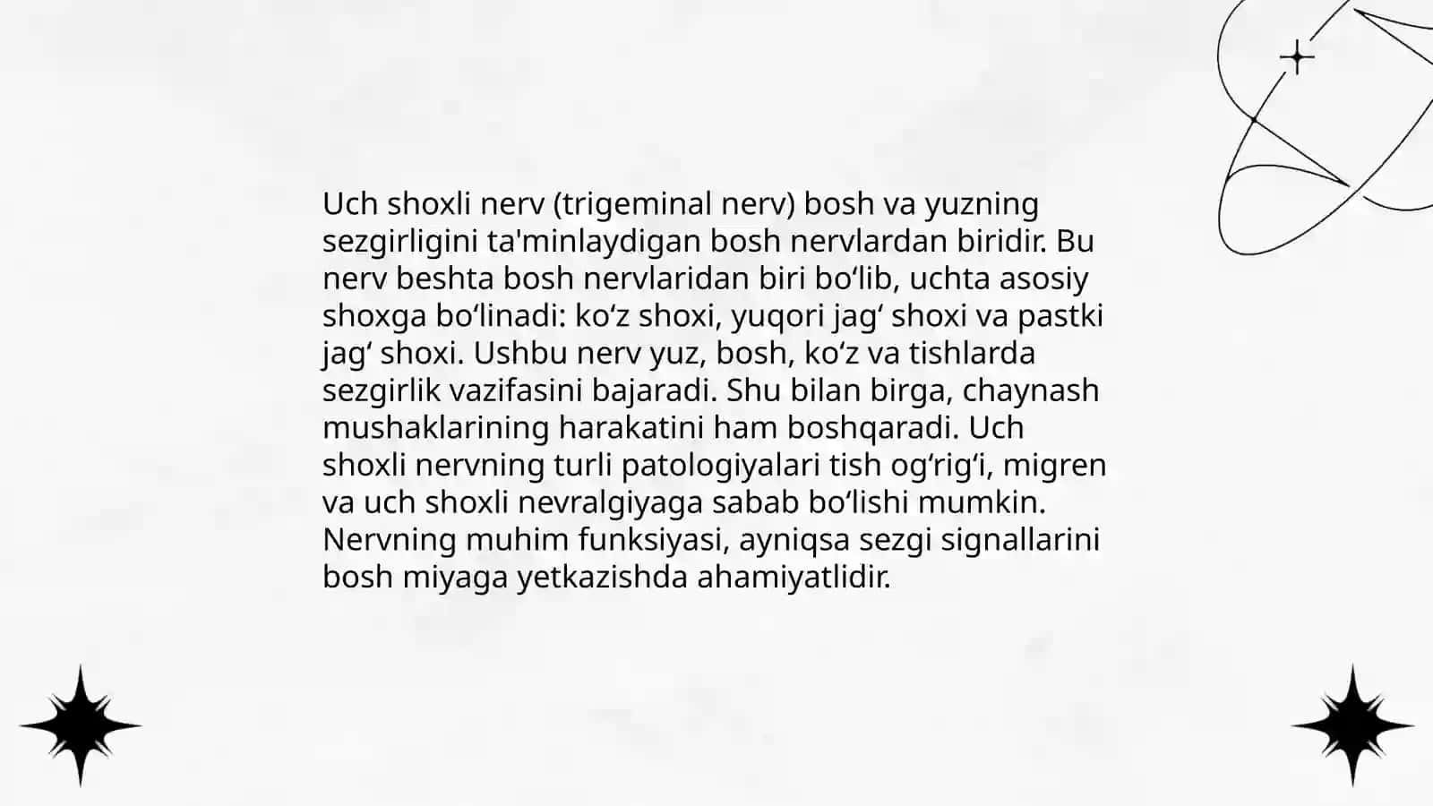 Uch shoxli nerv anatomiyasi 4
