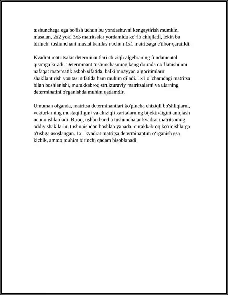 KVADRAT MATRITSALARNING DETERMINANTLARI 4