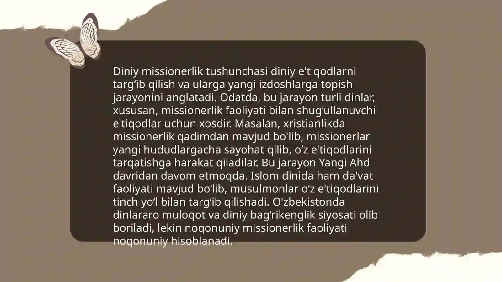 Missionerlik harakatlarining tarixi 4