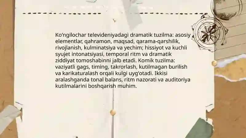 Televideniya koʻngilochar sanat sifatida 4