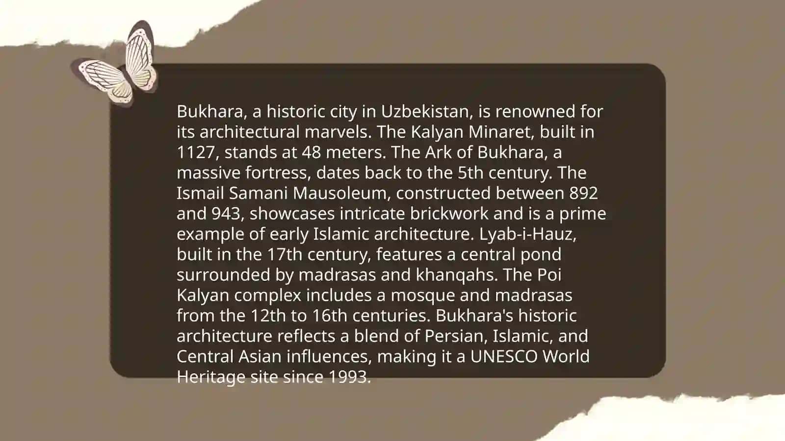 Bukhara: Historical Significance and Architectural Marvels 4