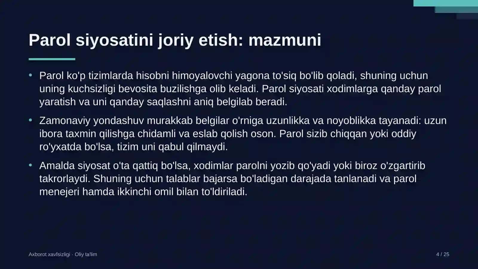 folklor jamoalarida parol siyosatini joriy etish 4664 4