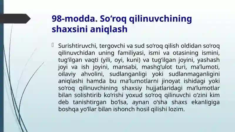 SO‘ROQ QILISHNING UMUMIY QOIDALARI 4