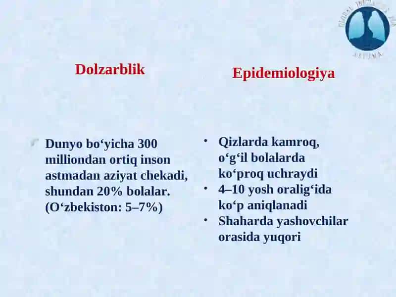 BOLALARDA BRONXIAL ASTMANING KECHISH XUSUSIYATLARI 4