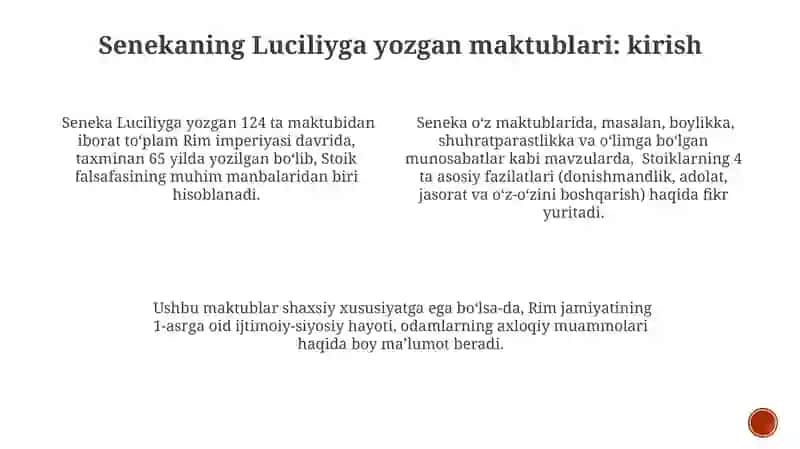 Senekaning lutsiliyga axloqiy xatlari 4