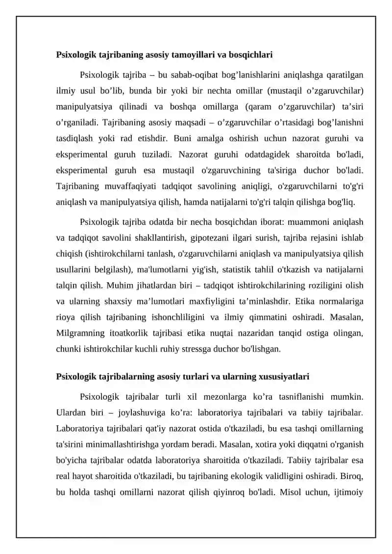 Psixologik tajriba va uning turlari 4