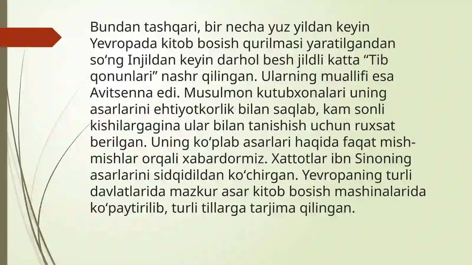 ABU ALI IBN SINONING IJODI VA FAOLIYATI 4