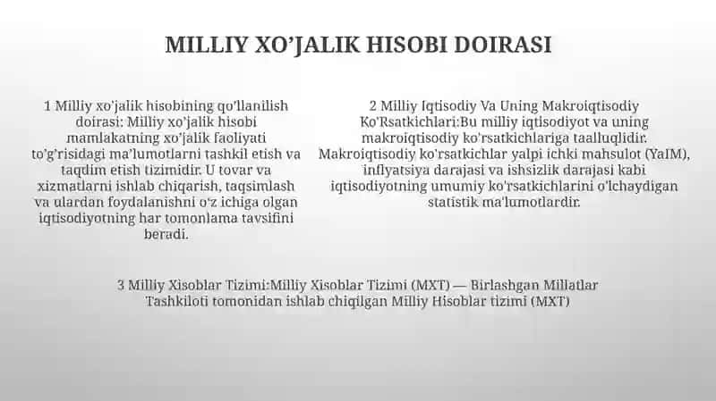 Milliy Hisoblar Tizimi 4