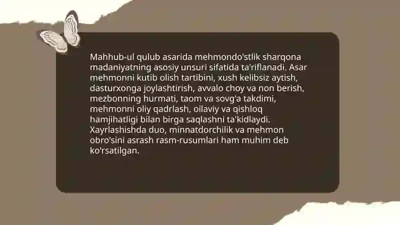 Mahhub-ul qulub asarida sharqona muomala madaniyati 4