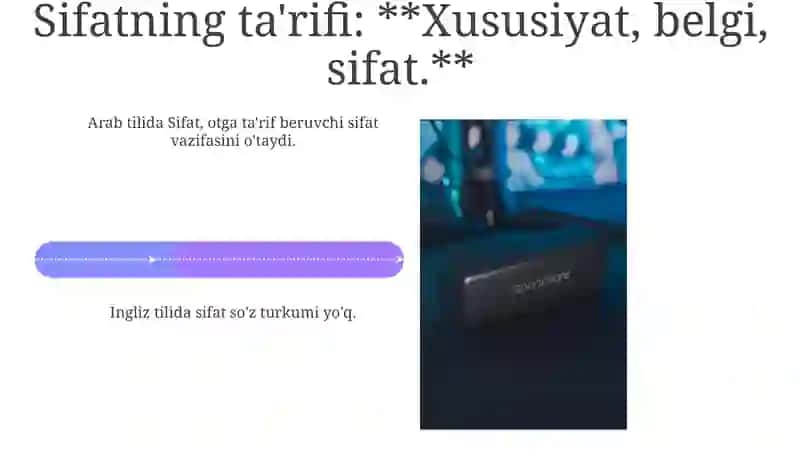Sifat soʻz turkimi 4
