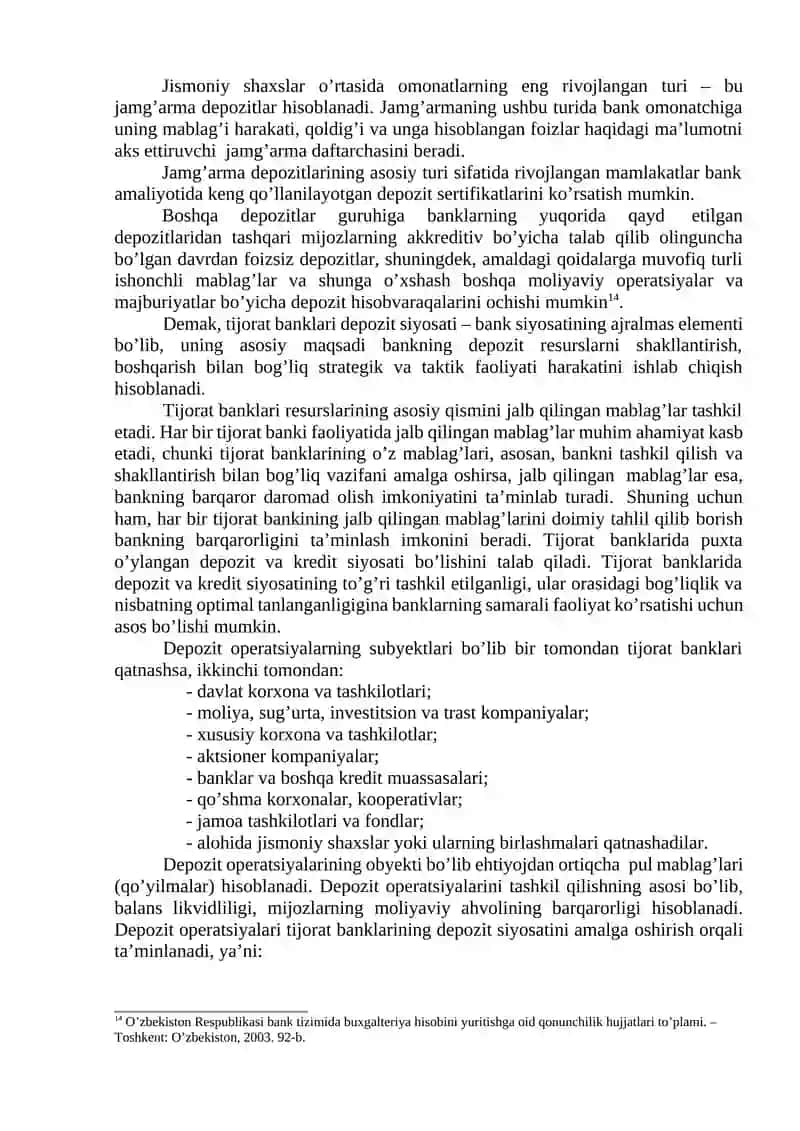 Deposit operatsiyalari hisobi 4