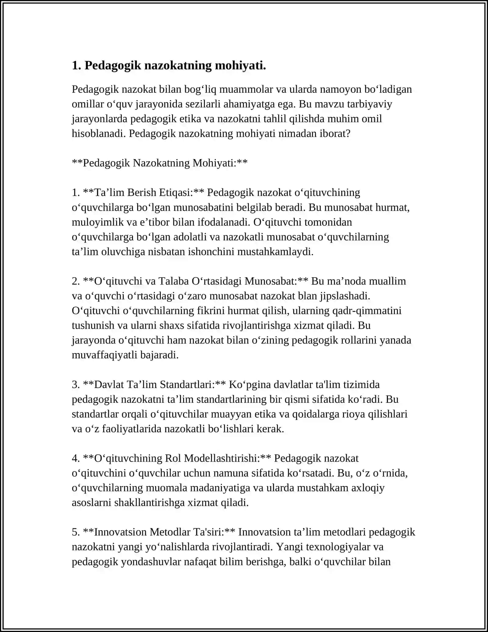 Pedagogik Nazokatning Mohiyati 4
