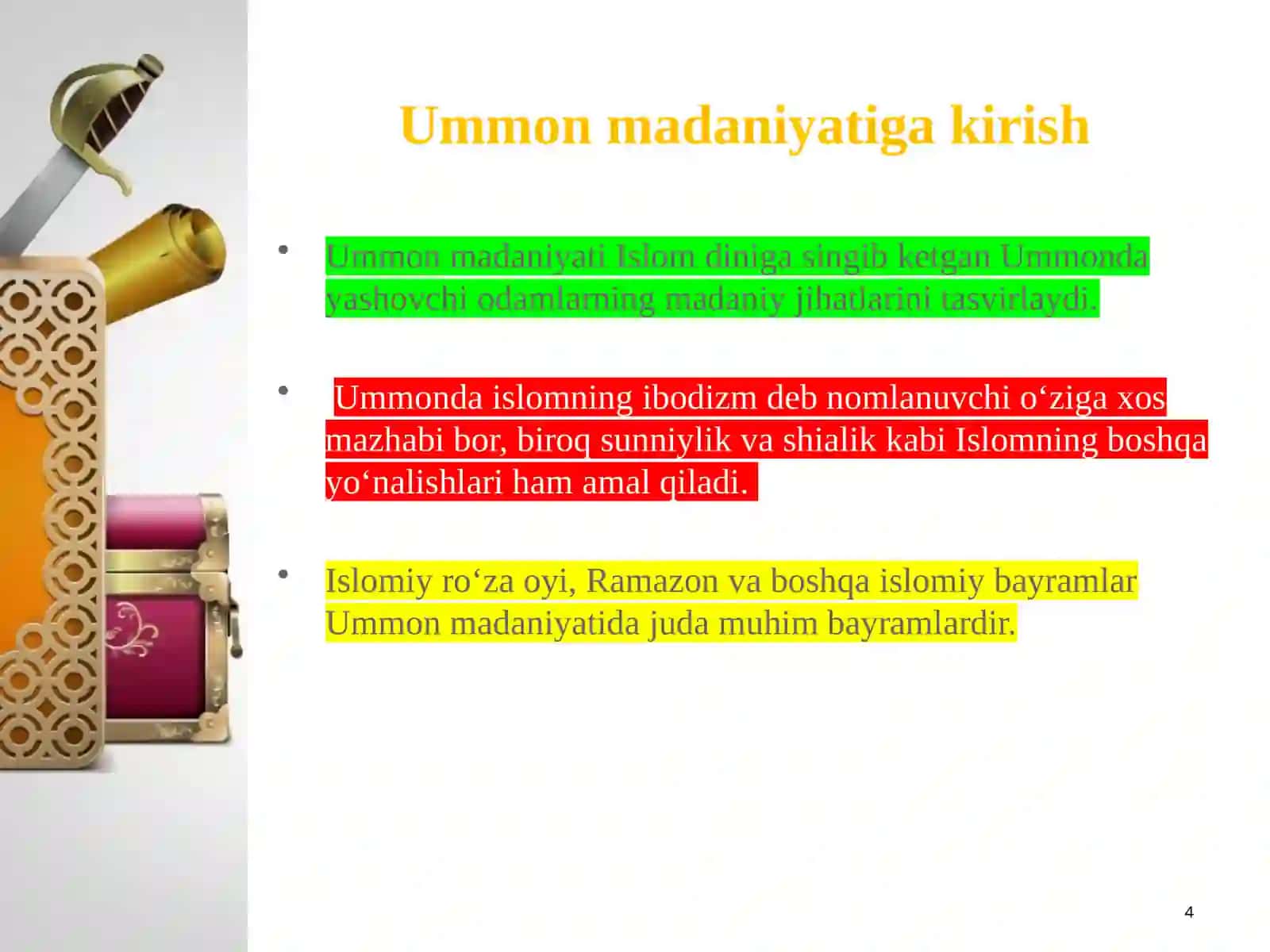 PPT Ummon madaniyati 4