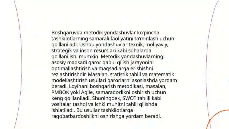 Boshqaruvda metodik fanlarning oʻrni 4