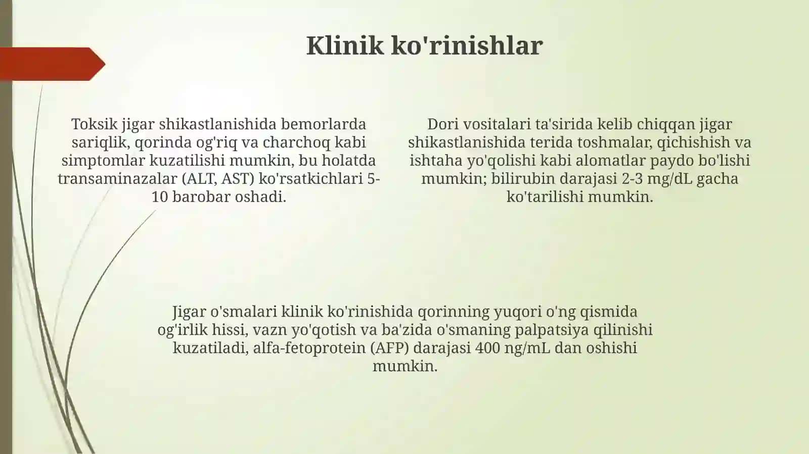 Jigar o'smalari: Diagnostika va Davolash 4