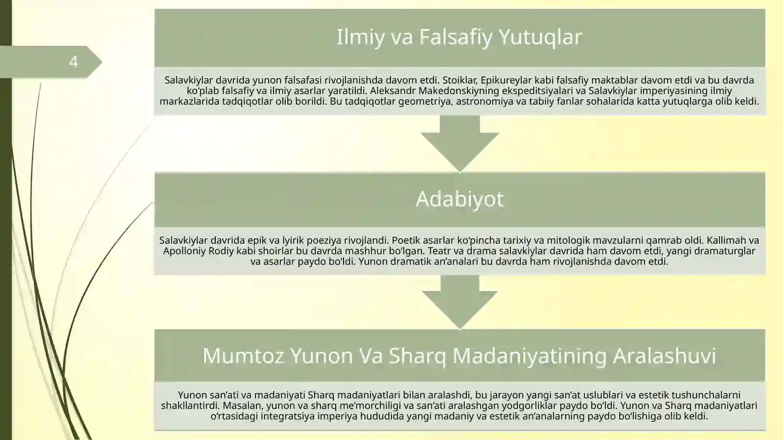 ANTIK DAVRI MADANIYATI VA SAN’ATI. 4