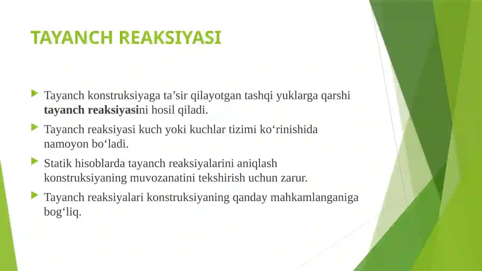 TAYANCH NIMA VA UNING ASOSIY VAZIFASI? 4